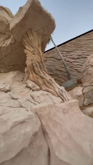 оформление фасада стены декоративные  скалы.Дубай. мастер Эльдар Асанов.