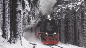 Паровозы зимой