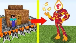 НУБ ПОСТРОИЛ САМЫЙ  ЗАЩИЩЕННЫЙ ДОМ МАЙНКРАФТ! НУБ ПРОТИВ БЕН 10 ЕХЕ ТРОЛЛИНГ ЛОВУШКА MINECRAFT Мульт