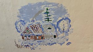 Рисунок на печи. Это вм не Малевич.