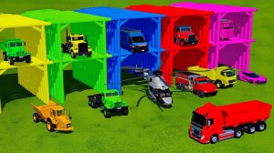Мультики про машинки! Катаемся на крутых разноцветных машинках и грузовиках из мультиков для детей!
