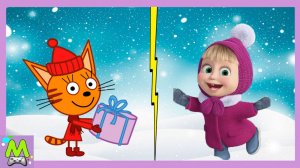 Три Кота и Маша Готовятся к Новому Году.Зимние Игры с Героями Мультиков.Кто Лучше Готов к Празднику