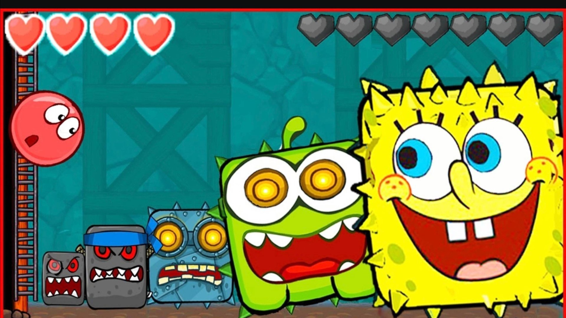 Игра Красный Шар 4 против Босса 2 Мультик для детей смотреть онлайн