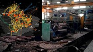 Депо в Гребенках Полтавской области после удара БПЛА «Герань»