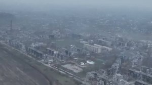 Мирноград с высоты птичьего полета.  Город-призрак..mp4