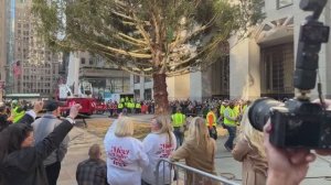 🇺🇸 Установка рождественской елки в Рокфеллеровском центре🎄 и праздничная атмосфера в Нью-Йорке в