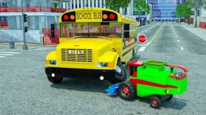 Колеса Автобуса против Гигантского Комбайна🚑Аварийные автомобили