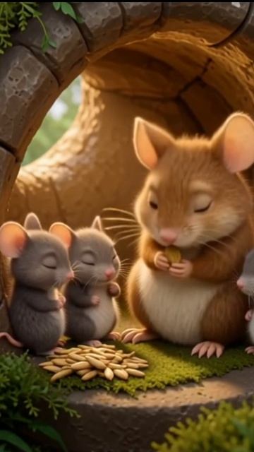 мышка кормит детёнышей смотреть онлайн