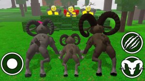 Играем за семью Баранов в «99 ночей в лесу» Анимация Роблокс