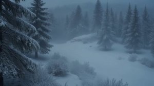 Футаж. Лес. Вьюга.