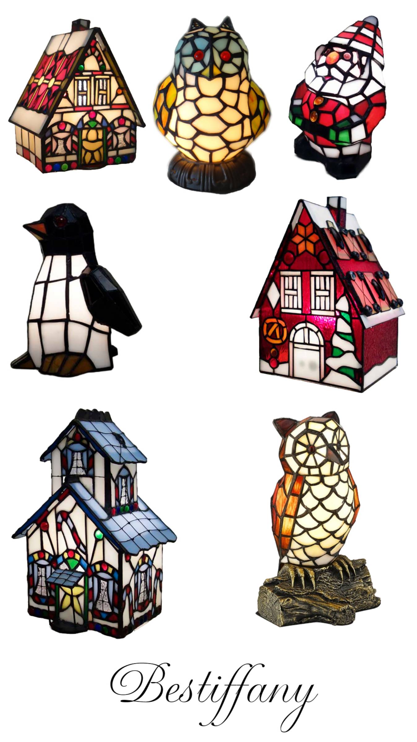 Новогодние ночники тиффани от Bestiffany.ru