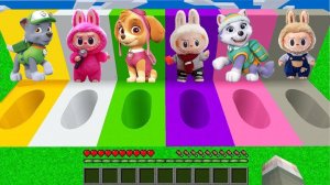 ВЫЖИВАНИЕ В САМЫХ СЕКРЕТНЫХ ОВАЛЬНЫХ ЯМАХ ЩЕНЯЧИЙ ПАТРУЛЬ ЛАБУБУ В МАЙНКРАФТ