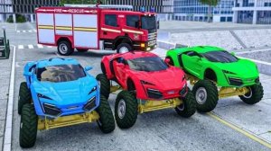 Смотрите, как спортивные автомобили превращаются в грузовики-монстры - 3D анимация