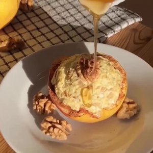 🍎 Запечённые яблоки с творожной начинкой и орехами