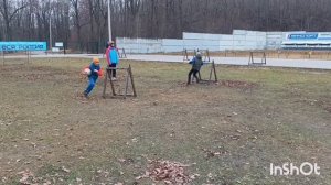 Булату 11 лет, как хочется выиграть во всех эстафетах на тренировке по биатлону!