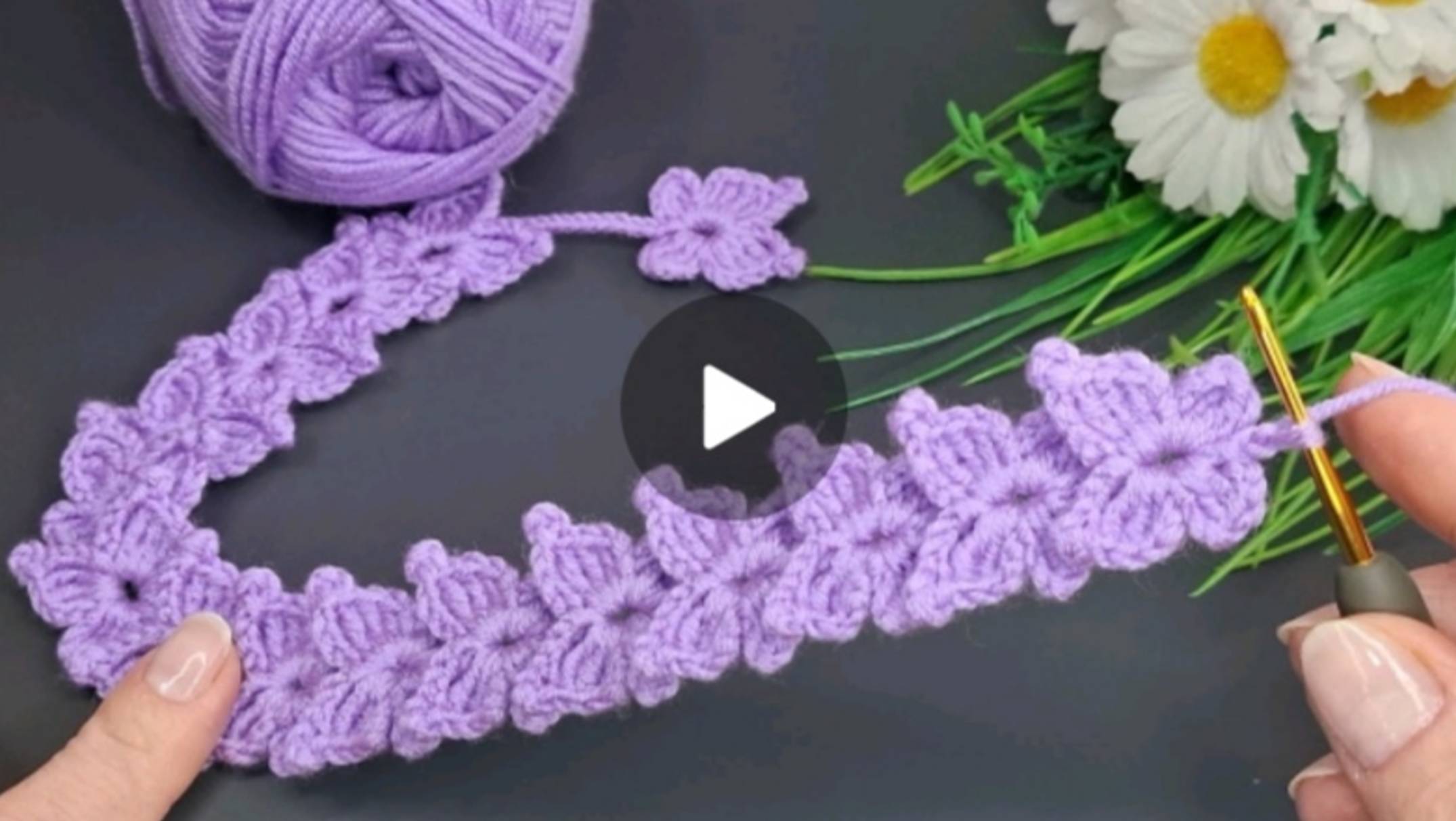 Лента / поясок крючком❤ #всевжизнисвязано #вязаниекрючком #все_в_жизни_связано смотреть онлайн