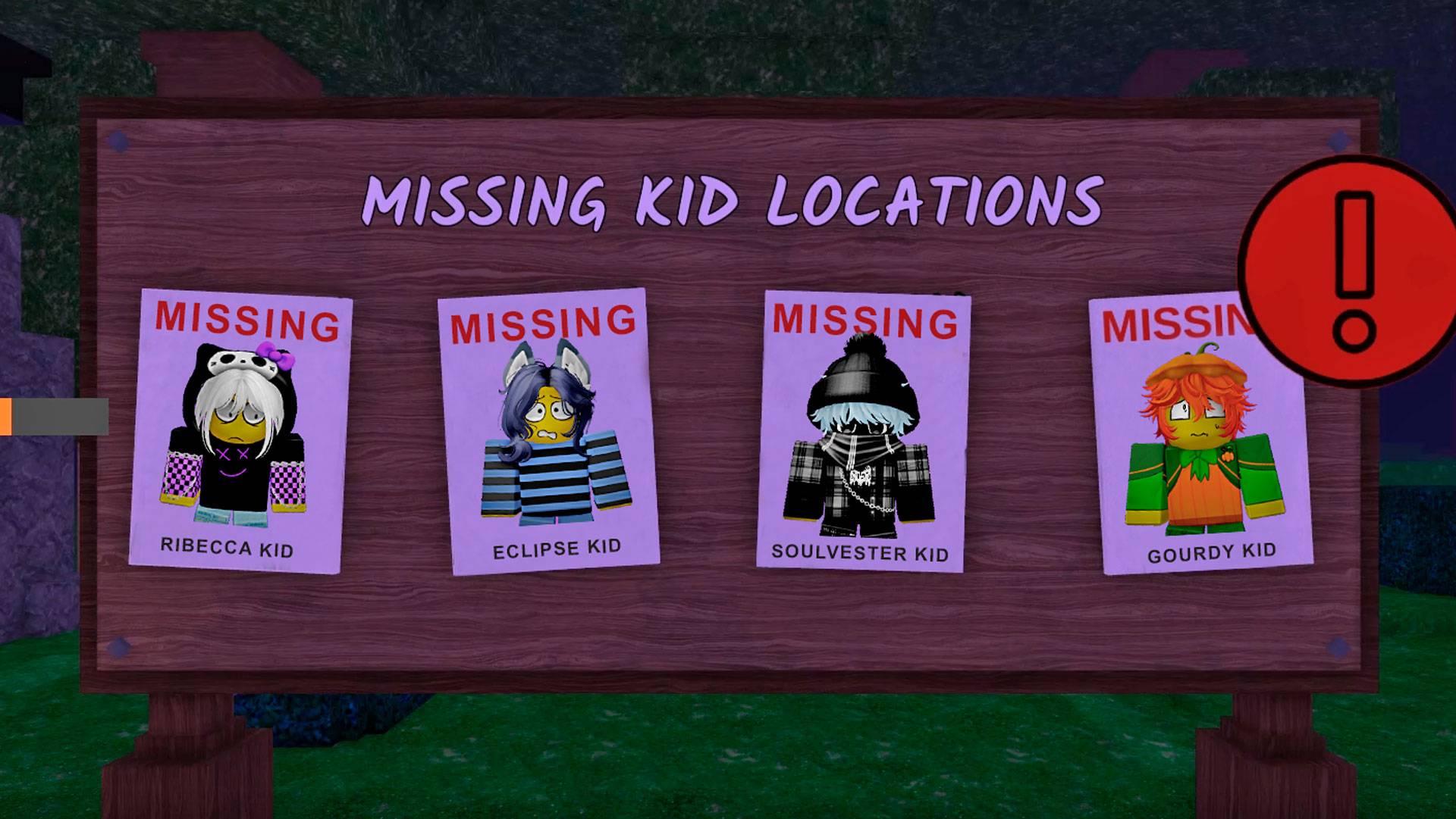 Дети из 99 ночей в лесу в образе тунов Мира Дэнди в Роблокс смотреть онлайн