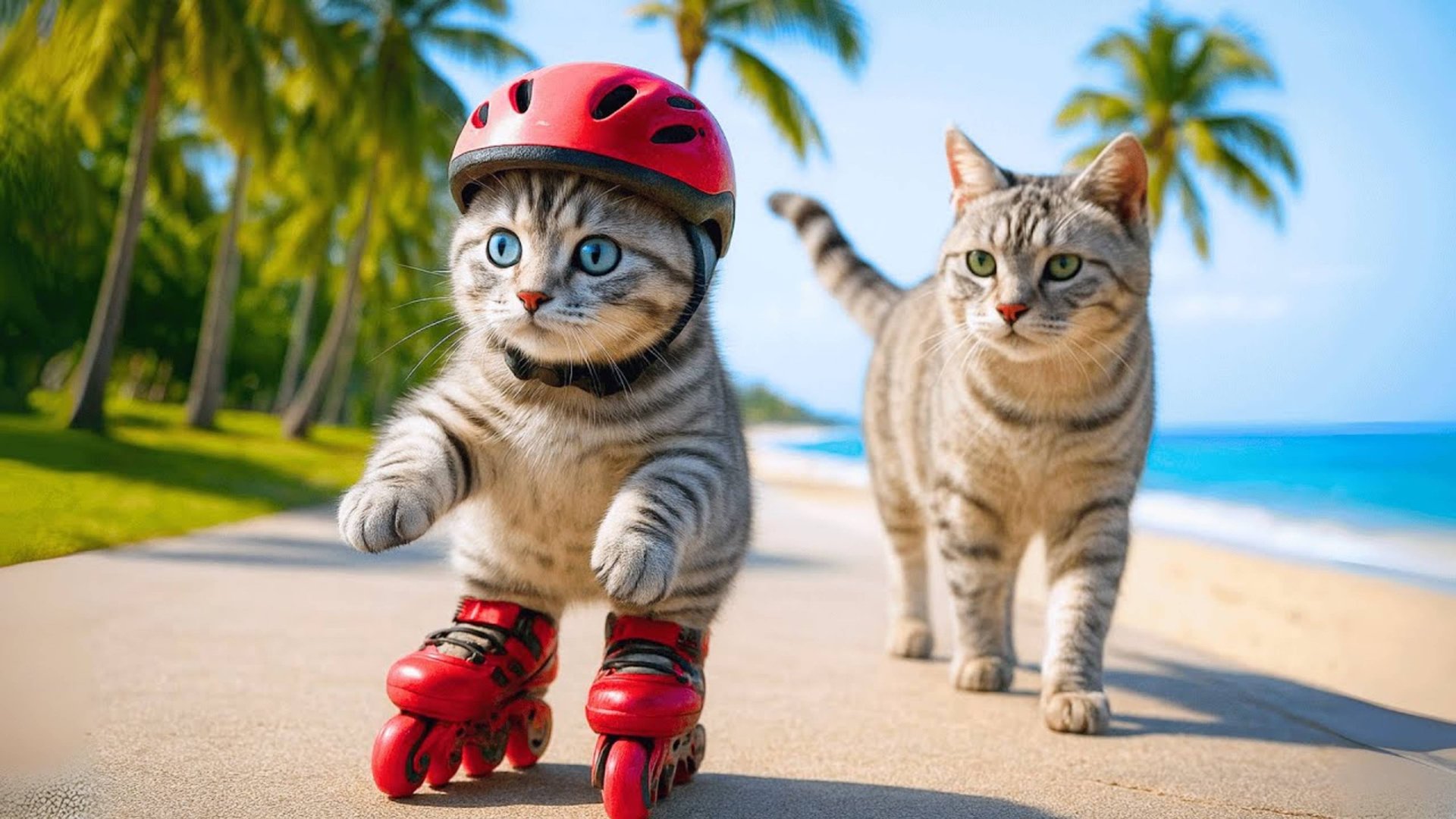 Мама-Кошка Подстригает мех на ферме и Шьет Тигровую шапочку Для Котят Дома🐾🎩🐯 смотреть онлайн