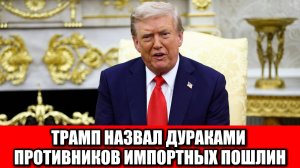 Трамп назвал «дураками» критиков импортных пошлин и похвастался «трилионами долларов» для США