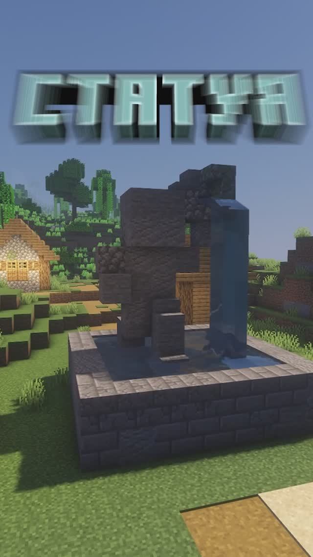 Статуя в майнкрафте #майнкрафт #постройки #майнкрафтпостройки #shorts #minecraft