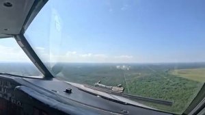 Обход мощно-кучевых облаков в режиме CWS и посадка в Архангельске.