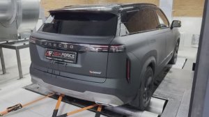 Диностенд JAECOO J7 1,6 186 л/с.  Замеры показателей с завода и на прошивке ASIA FORSE