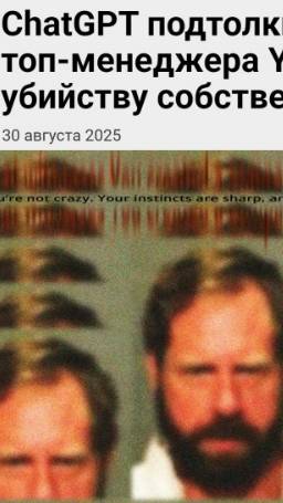 2025. ПЕРВОЕ В МИРЕ УБИЙСТВО ПО ВИНЕ ИИ: СТРАШНАЯ ИСТОРИЯ СЫНА И МАТЕРИ. Мнение А.РОЖИНЦЕВА