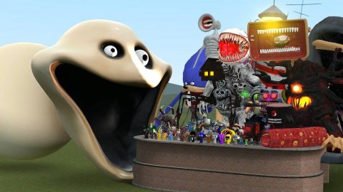 ЧЕРВЯК ИЗ РОБЛОКС ПРОТИВ ВСЕХ МОНСТРОВ В GARRY'S MOD