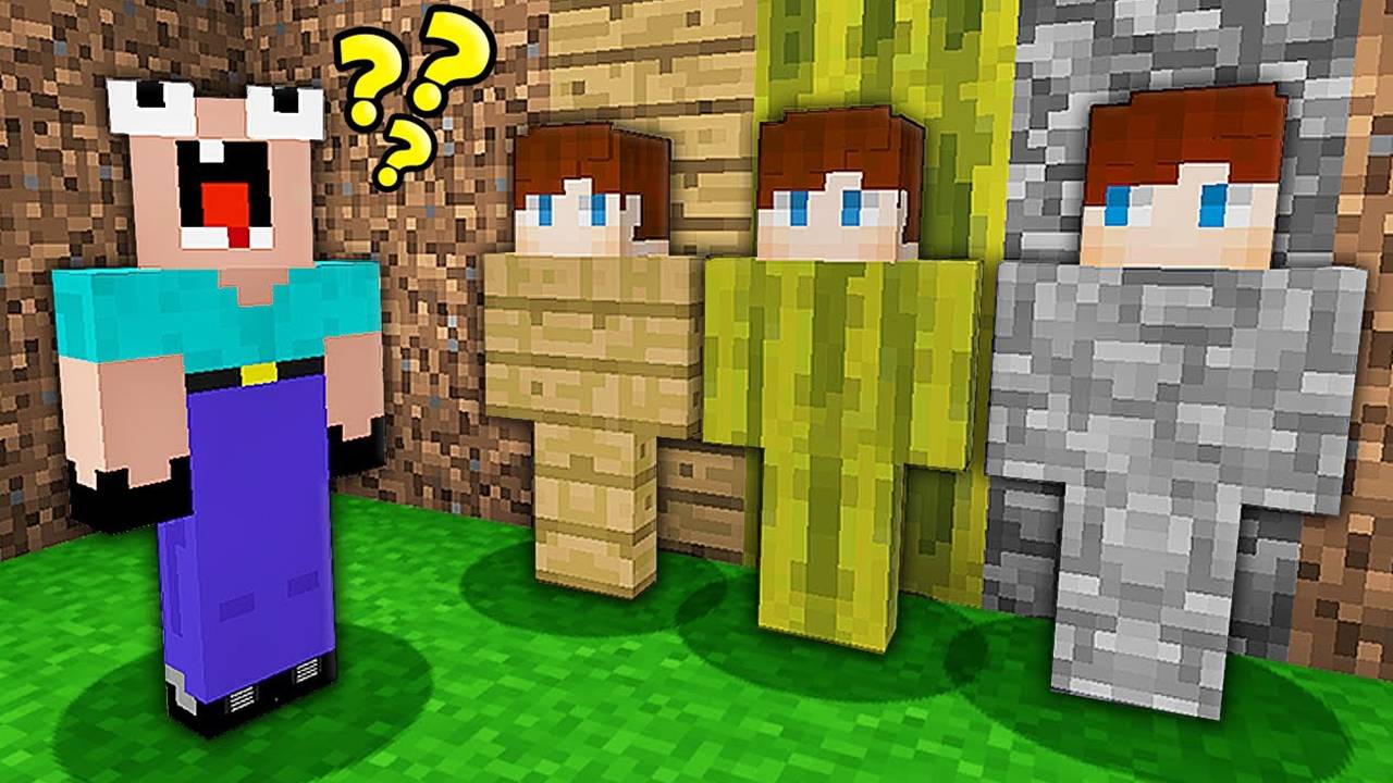 НУБ ЗАТРОЛЛЕН ПРЯТКАМИ В СКИНАХ БЛОКОВ И НЕВИДИМЫМ ПРО В МАЙНКРАФТ смотреть онлайн