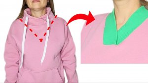 Неожиданно просто! Как переделать некрасивый вырез и обновить одежду 💫ШВЕЙНЫЙ СЕКРЕТ!