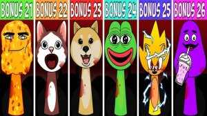 EVERY NEW OC BONUS Characters From Sprunki Wenda Treatment