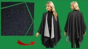 Крой и пошив пончо