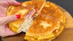 ПИРОГ С ВЕТЧИНОЙ И СЫРОМ. Очень сочный и вкусный завтрак.