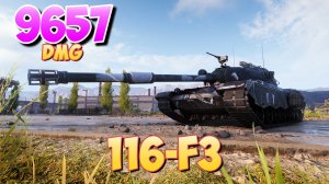 116-F3 - 4 Фрагов 9.6K Урона • Почти 10к! • Мир Танков