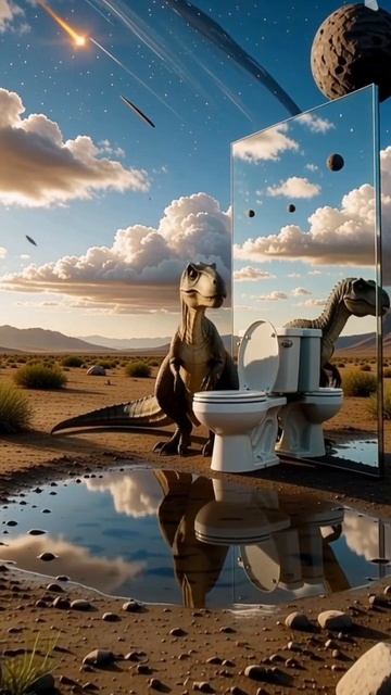 динозавр на унитазе😱 смотреть онлайн