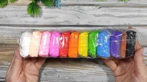 Ёлочные игрушки из лёгкого пластилина своими руками. Новогодние поделки из воздушного пластилина.