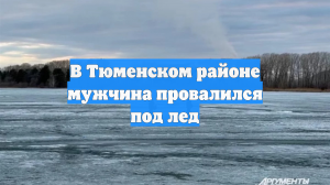 В Тюменском районе мужчина провалился под лед