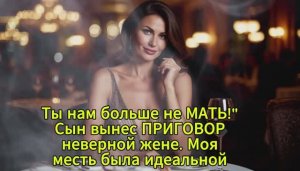 Ты нам больше не МАТЬ!" - Сын вынес ПРИГОВОР неверной жене. Моя месть была идеальной