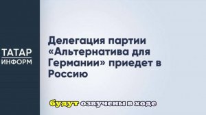Делегация немецкой партии, которая симпатизирует России, приедет в Москву
