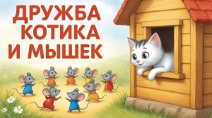 Мультфильм детям. Дружба котика и мышек