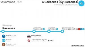 Информатор Московского метро: Филёвская линия.