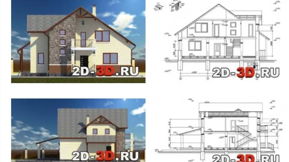 Учебный проект коттеджа с мансардой 240 кв. м. в Автокад и Ворд смотреть онлайн