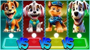 Щенячий патруль: Рекс VS Элла VS Гончик VS Маршал Coffin Dance в Tiles Hop lvl 13