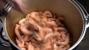 Королевские креветки в сливочно - соевом соусе