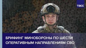 Брифинг Минобороны РФ по шести оперативным направлениям СВО