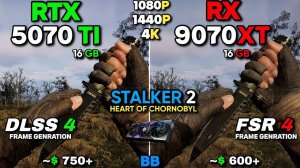 STALKER 2 - RTX 5070TI VS RX 9070XT - 1080P - 1440P - 4K