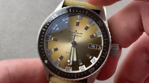 Обзор часов Blancpain Fifty Fathoms Bathyscaphe Day Date Desert Edition 5052-1146-E52A