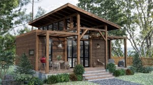 Современный дом 6x7 м с мансардой!  Обзор планировки и интерьера