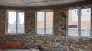 Остекление дома в архитектуре парусного корабля в пластиковом профиле в Севастополе 1часть