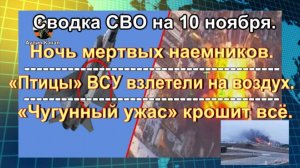 Сводка СВО на 10 ноября. «Жирный» француз получил  в лоб